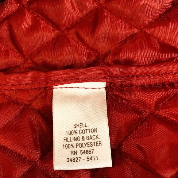 Christopher & Banks Quilted Vest Petite‎ Medium Red Lightweight Layer - Picture 4 of 9
